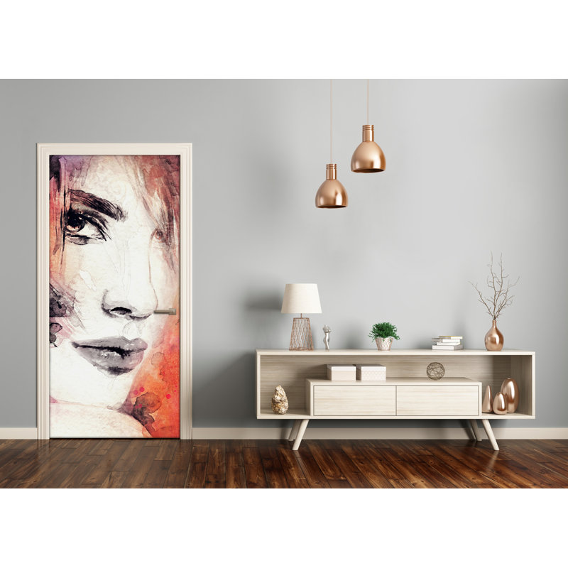 Abstraction Woman Door Decal