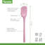 Spatule tout en silicone Tovolo Flex-Core pour ramasser, remuer et servir, sorbet rose