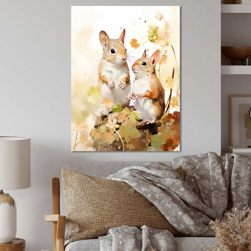 «Cute Squirrel Playtime - Squirrel Animal», art mural en métal, H 20 po x l 12 po x P 1 po