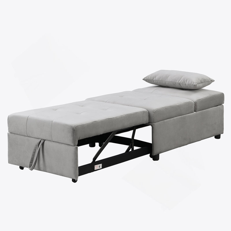 Rectangle Tufted Upholstered Velvet Ottoman