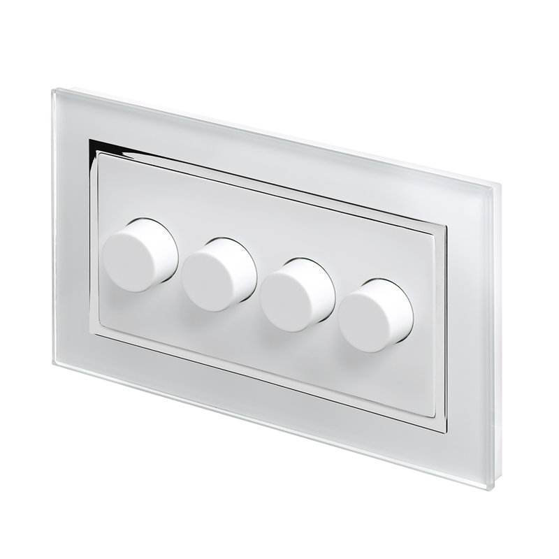 Crystal CT 4G Rotary LED Dimmer Switch 2 Way Black, White