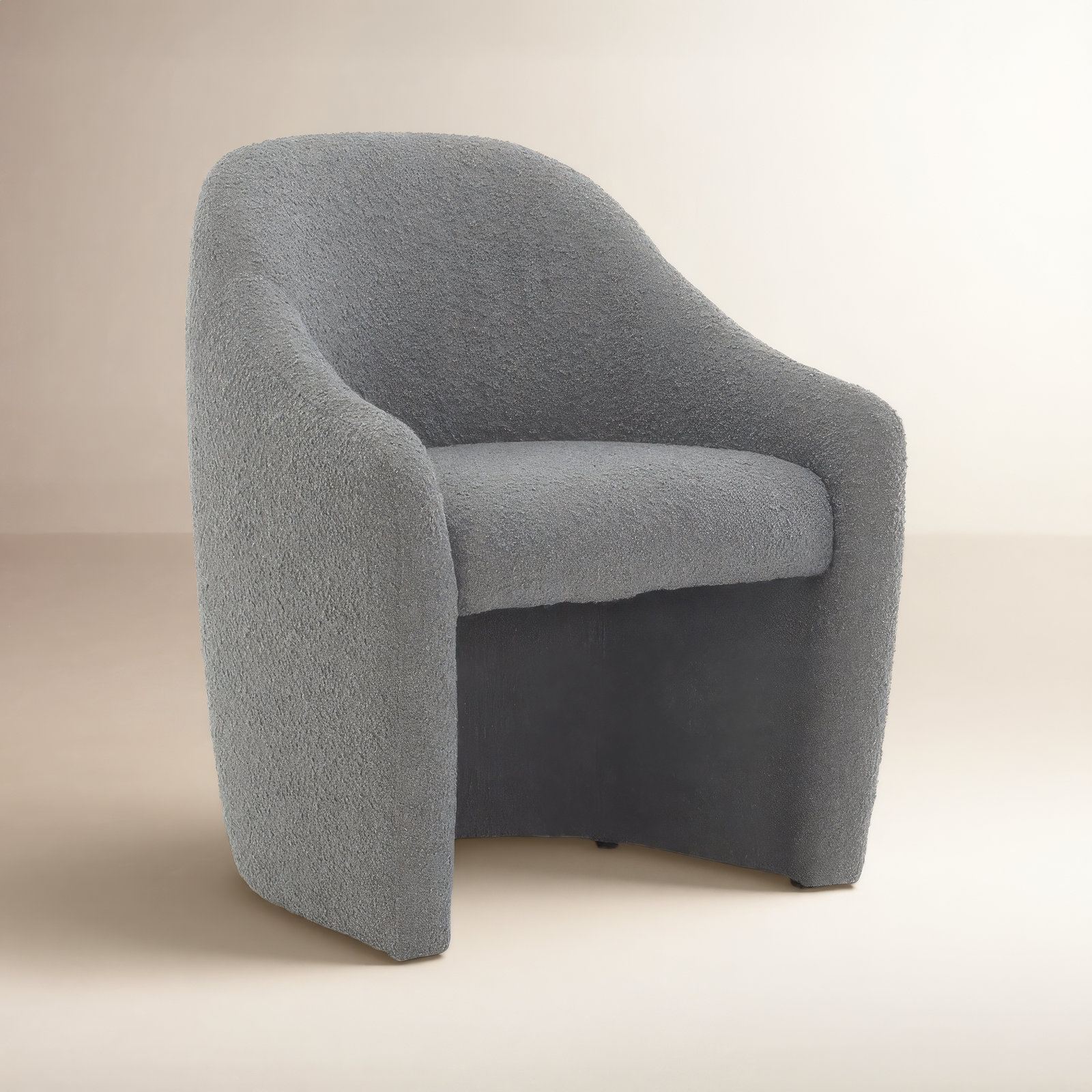 Nonia Dining Chair, Charcoal Polyester