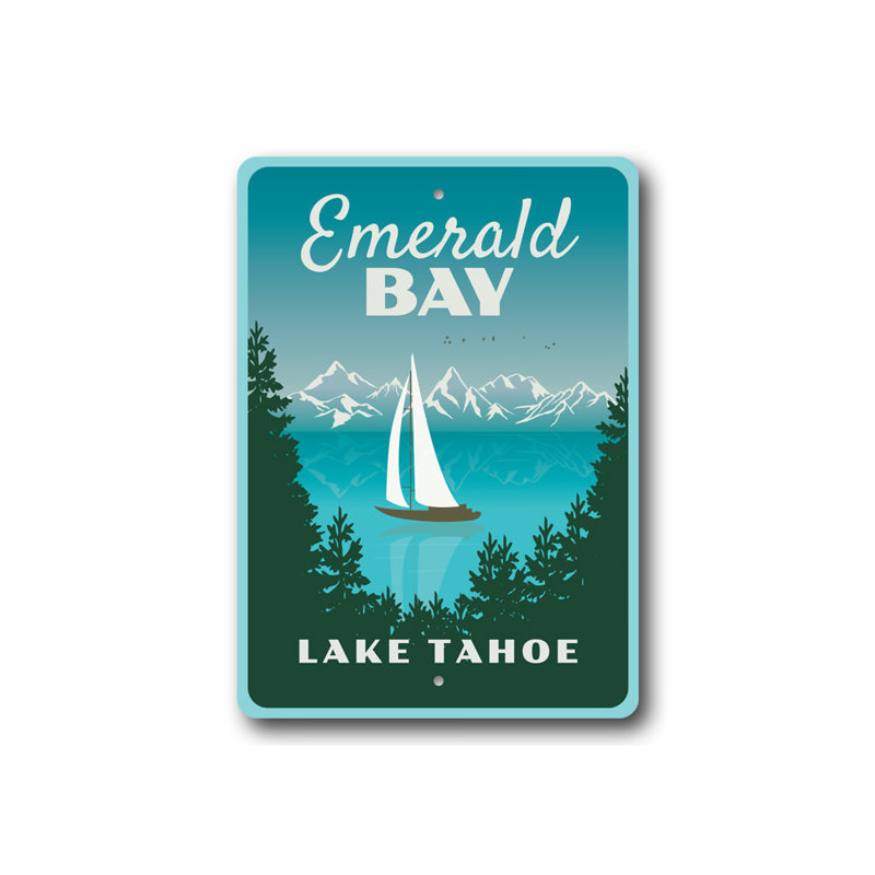 Plaque en aluminium Emerald Bay, H 14 po x l 10 po x P 0,04 po