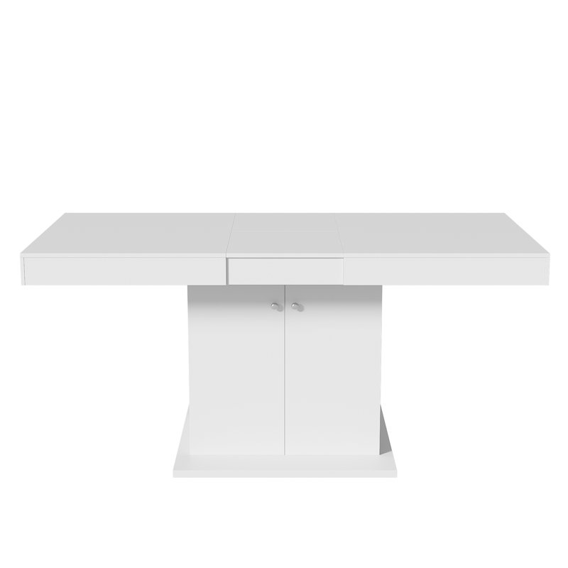 Balyeet Extendable Dining Table, White