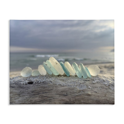 Sea Glass On Driftwood Canvas, design by LMarie Allen