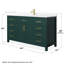 Meuble-lavabo simple autoportant de 60 po avec plateau en quartz Beckett-108352111-108352115-108352117