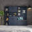 Elegant Black Multifunctional Hall Cabinet Combo - Versatile Storage & Hall Tree 2-in-1 for Any Space-274722926