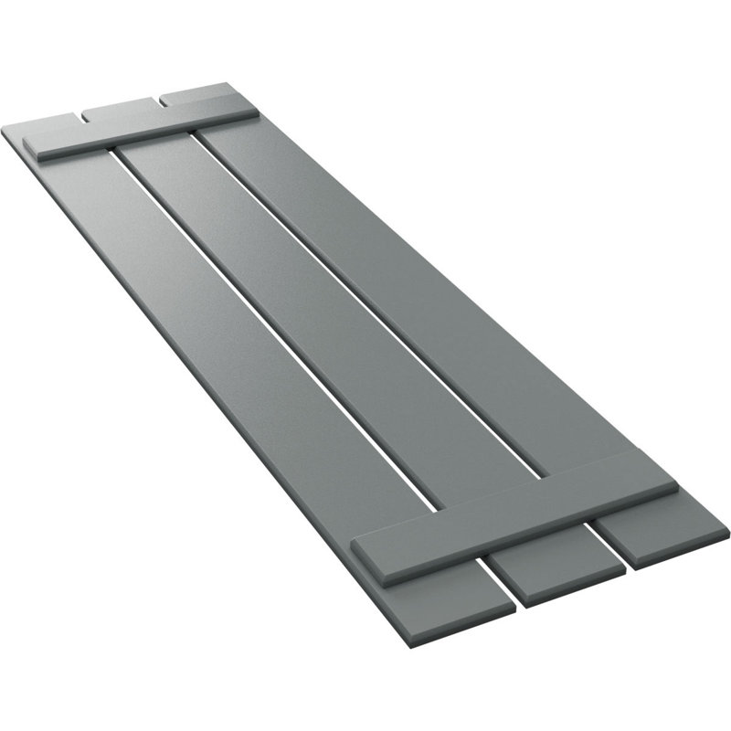 Volets en PVC True Fit à trois planches espacées, Déferlement de l'océan, H 45 po x l 17,125 po x P 0,625 po