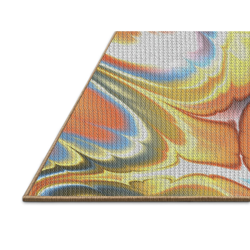 Abstract Indoor Rug, Rectangle 7' x 10'