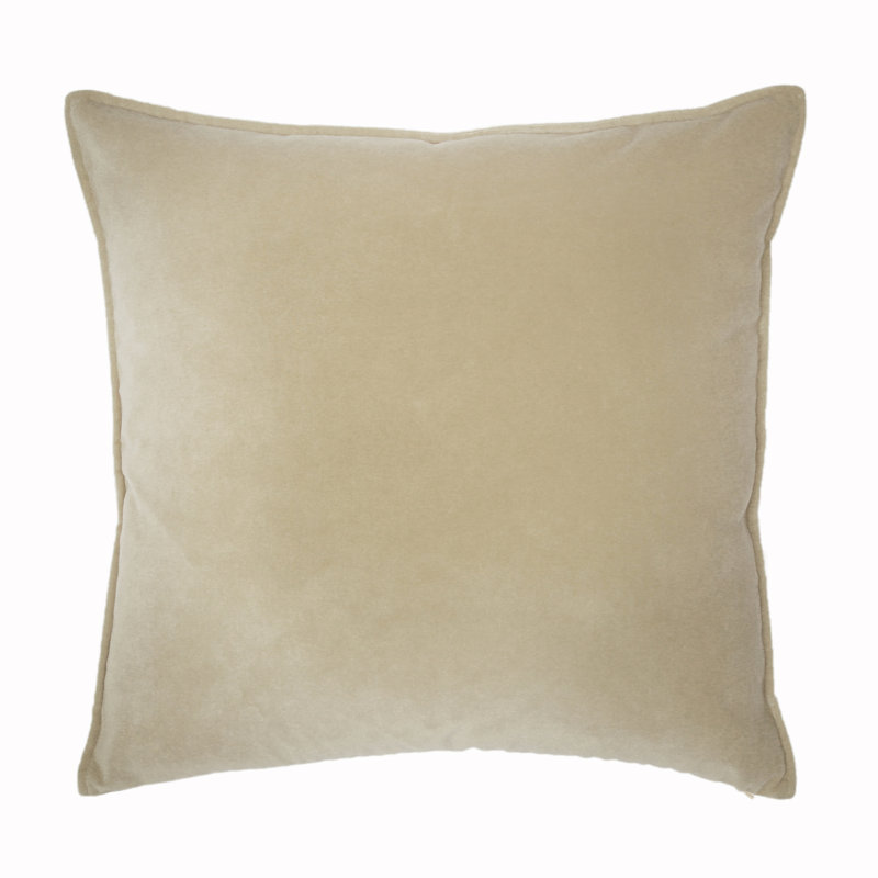 Franklin Washable Velvet Square Pillow Cover & Insert , Gobi, 26"H x 26"W