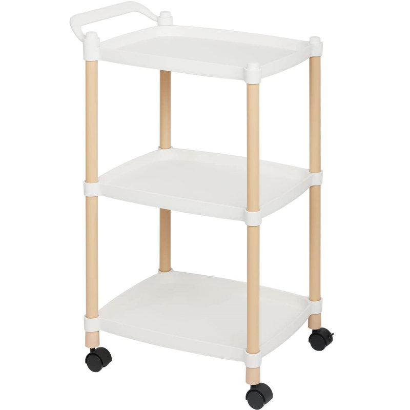 30'' H x 19.2'' W Utility Cart with Wheels, White