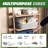 6 Pack Closet Organizer Bins – Large Fabric Trapezoid Storage Cubes, Collapsible Shelf Containers, Handles, Light Gray, Clothes Towels Use