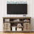 60" TV Stand with Sliding Barn Doors & Adjustable Shelves (Fits 65" TVs)-119236293