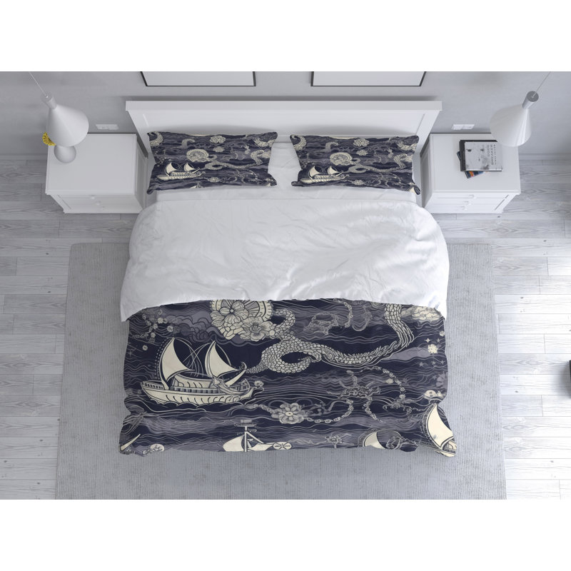 Abstract Duvet Cover, King Duvet Cover + 2 King Shams