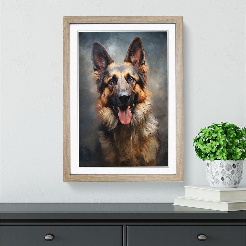 Single Picture Frame Print on Wood, Oak Framed, 64cm H x 46cm W
