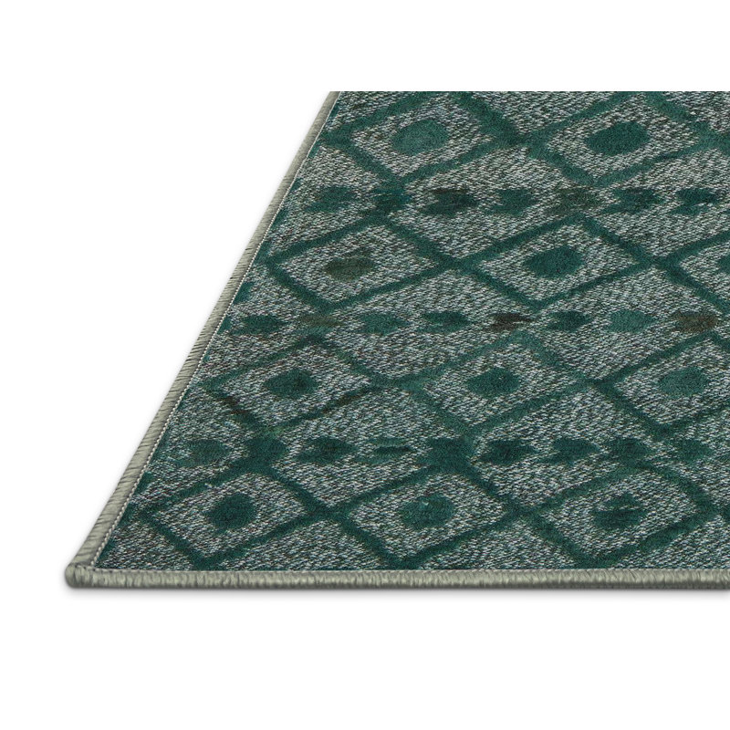 Tapis 100% abstrait lavable à la machine 5175, Rectangle 8 pi x 12 pi