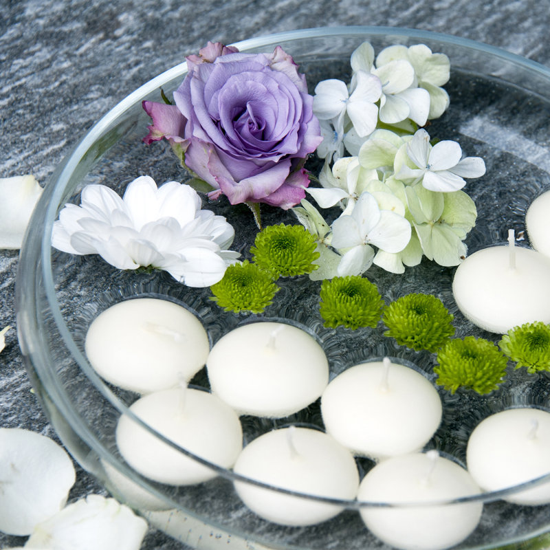 Floating Wax Candles - 12 Count, Small