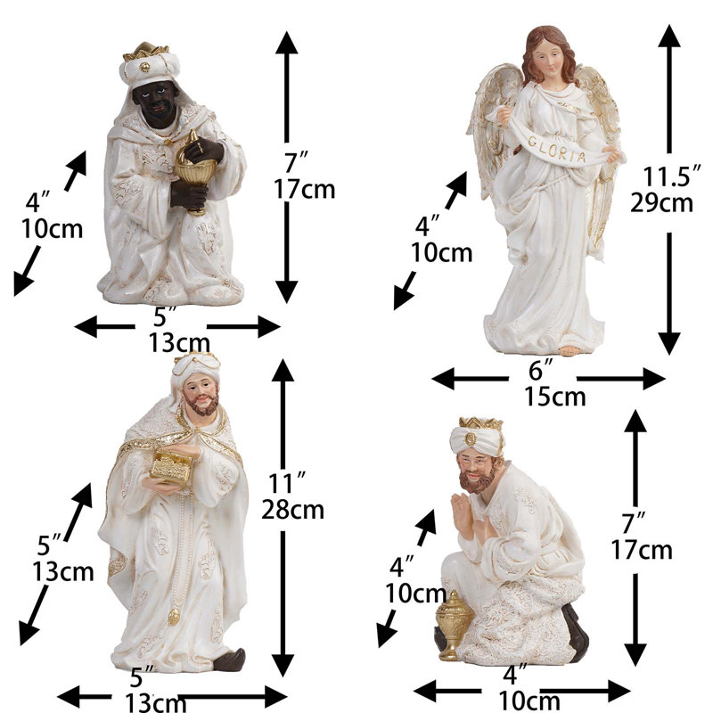 Christmas Religious & Spiritual Nativity Set, 12" x 24" W