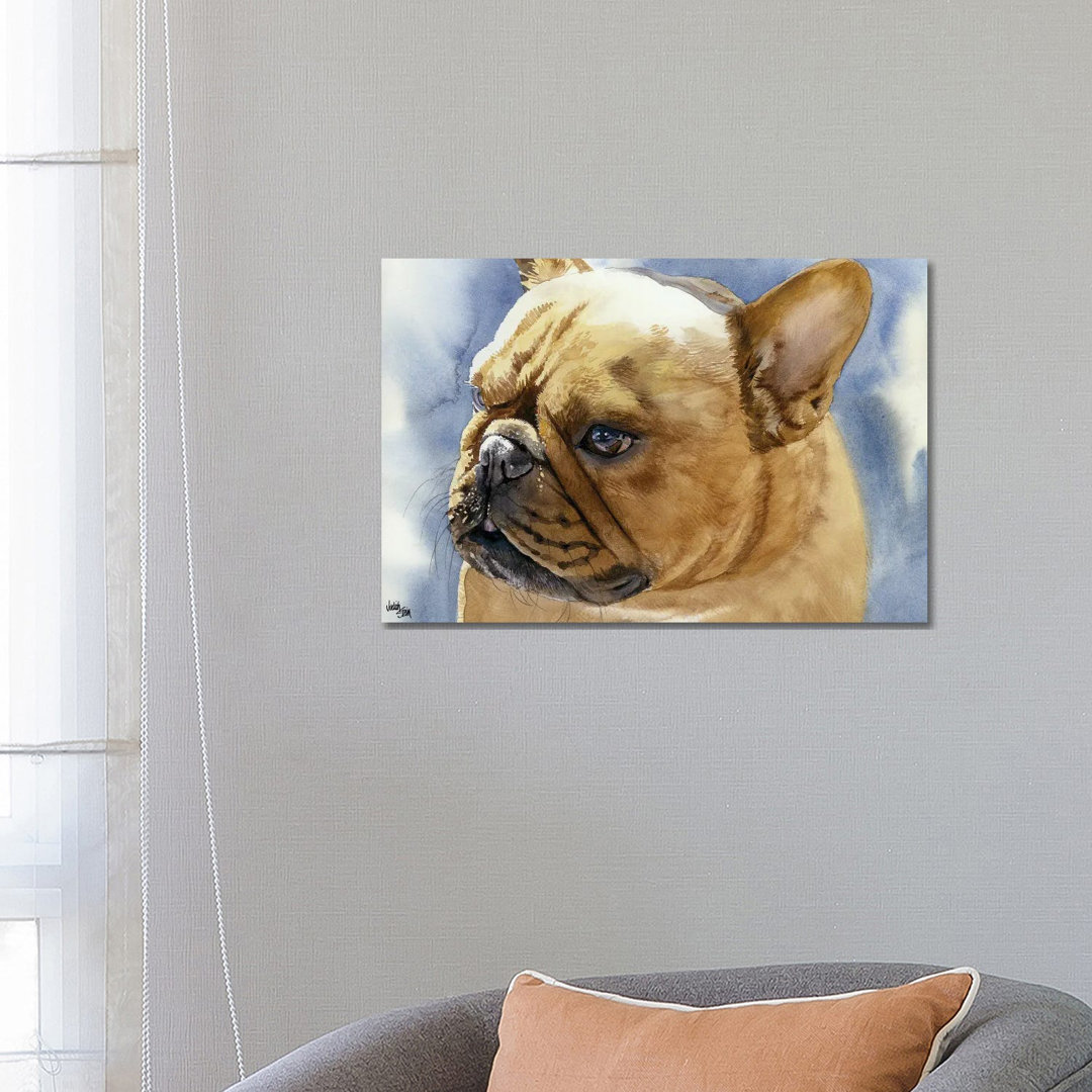 Fawn Frenchie - French Bulldog by Judith Stein - Wrapped Canvas Painting