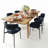 Modern 7-Piece Extendable Dining Set With Rectangular Wood Table And Upholstered Curved Back Chairs-863866780