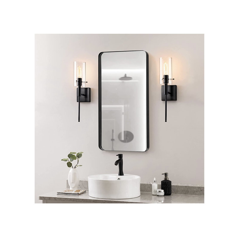 Applique murale en verre, Noir