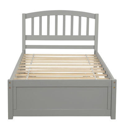 Base de lit simple avec lit gigogne en bois
