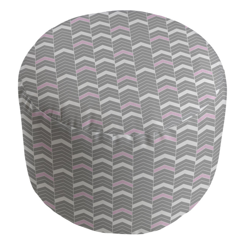 repose-pieds à chevrons en deux couleurs, Rose