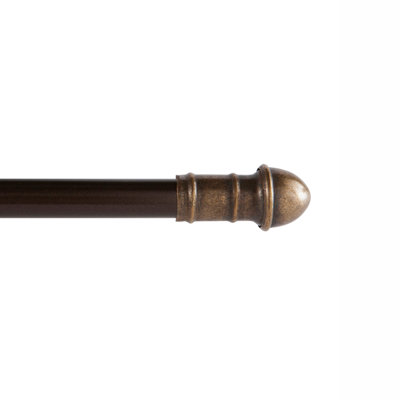 Petite Café Tapered End Curtain Rod, Adjustable Length, 7/16" Dia. - Basics by Wayfair™