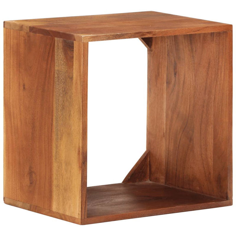 Tablette murale en bois d'acacia massif 15,7 po x 11,8 po x 15,7 po