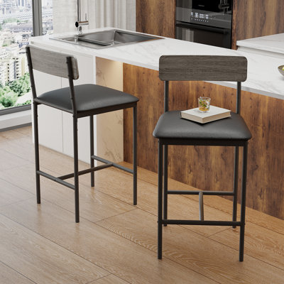 Counter Stool with Metal Frame