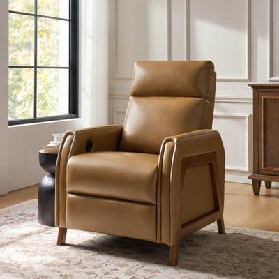 29" W Top Grain Leather Power Recliner