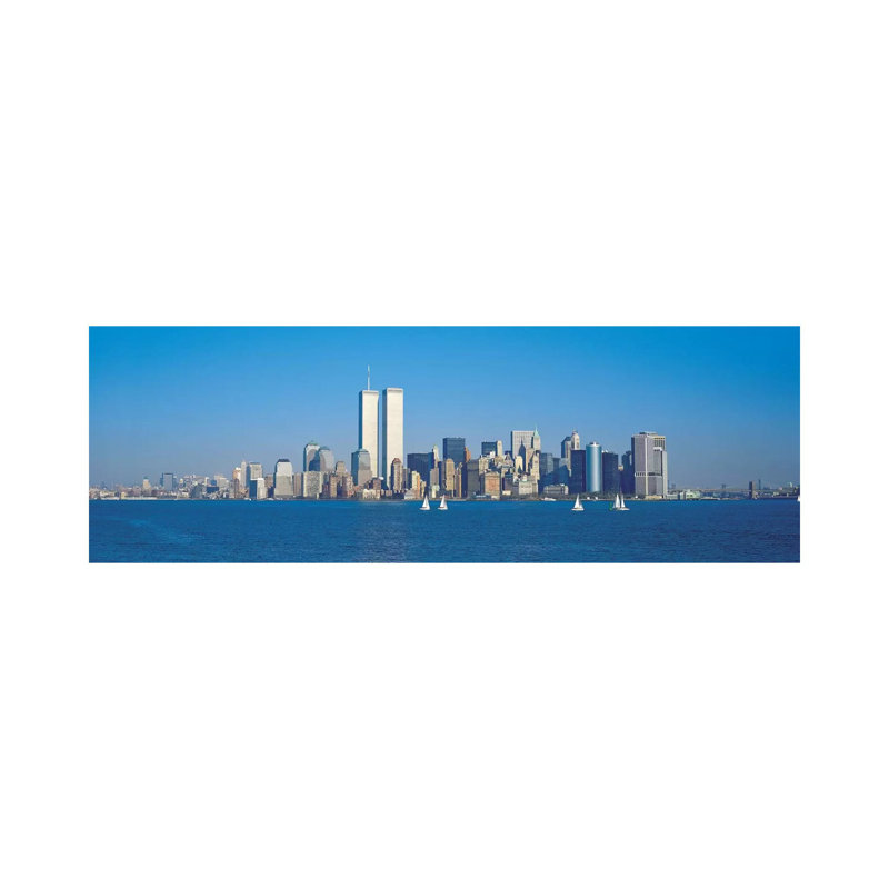 New York Panoramic Skyline Cityscape - Wrapped Canvas Panoramic Print, 30.48 cm H x 91.44 cm W x 3.175 cm D