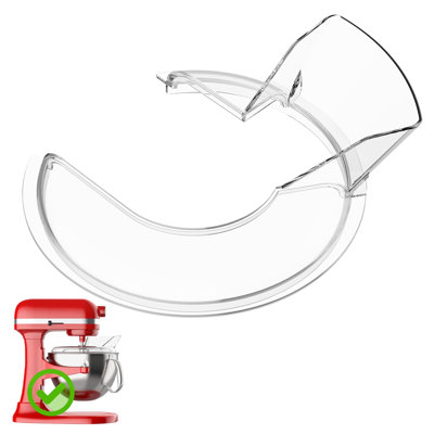Bouclier verseur pour mélangeurs sur socle inclinables de 4,5 à 5 pintes KitchenAid, pare-éclaboussures avec bec verseur, plastique de qualité alimentaire sans BPA, va au lave-vaisselle (blanc) par GVode
