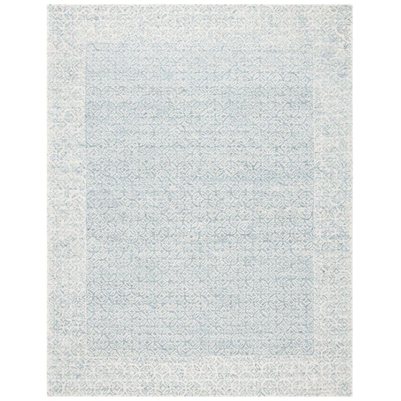 Tapis géométrique en laine / coton touffeté à la main Sandborn, Rectangle 2 pi x 3 pi