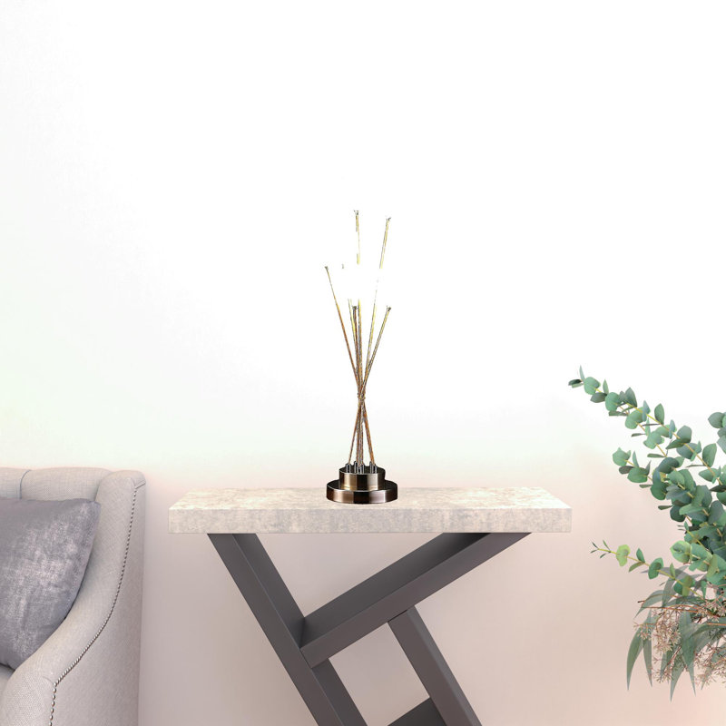 Lampe de table en aluminium 27,5 po à 6 lumières DEL Aluminun, Jaune