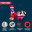 5 FT Long Christmas Puppy Inflatable with Built-in LEDs