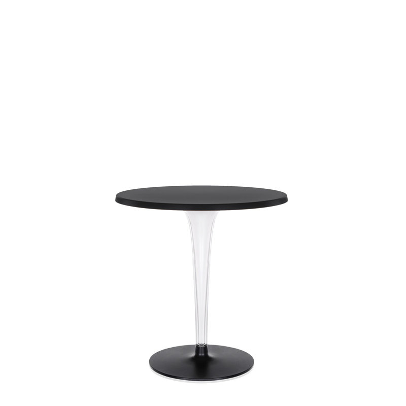 Elegant Pleated Acrylic 28" Outdoor Coffee Table in White and Dark Gray