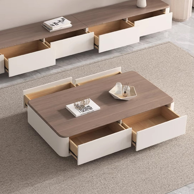 Table basse de style crème simple, H 11,81 po x L 51,18 po x l 27,55 po