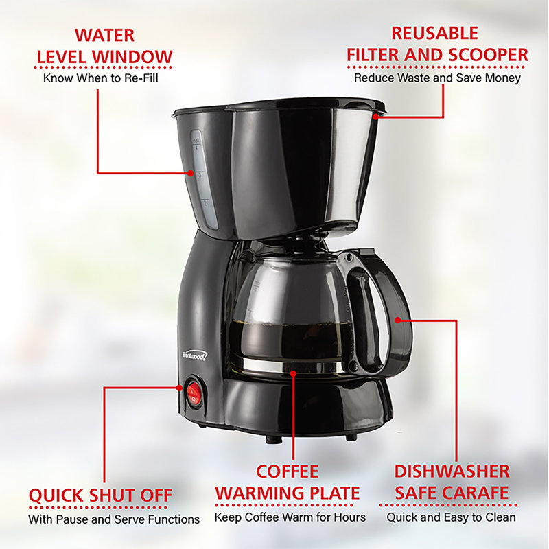 Cafetière 4 tasses Brentwood