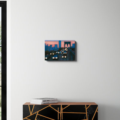 «Brooklyn Bridge Evening» par James Wiens, reproduction d'art sur toile tendue