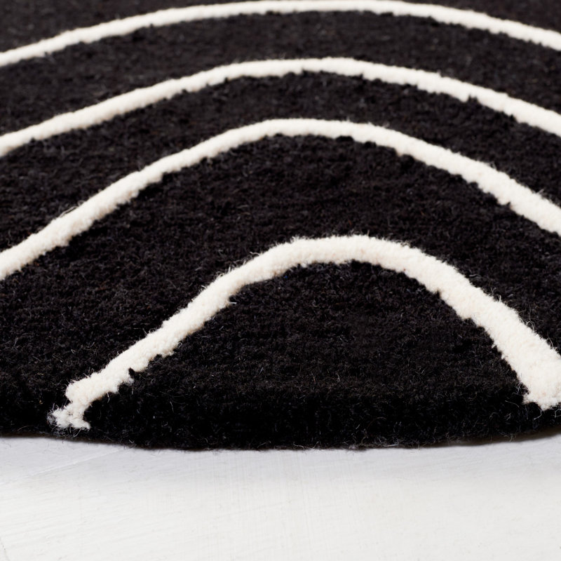 Arabelle Rodeo Drive 860 Area Rug In Black / Ivory, Round 4'