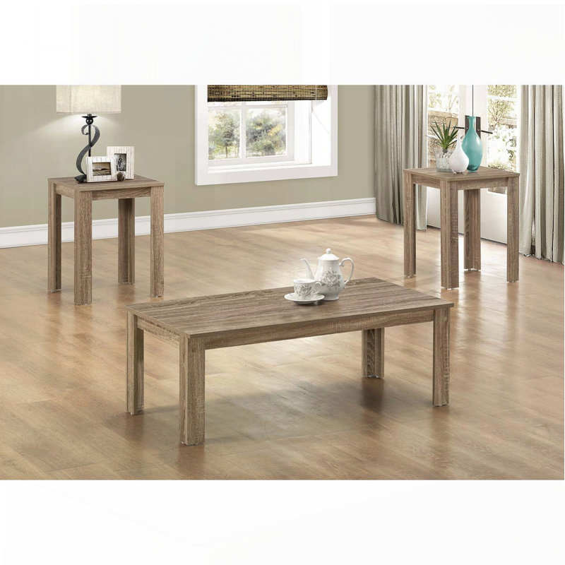 Ensemble de 3 tables basses et tables de bout transitionnelles, Gris