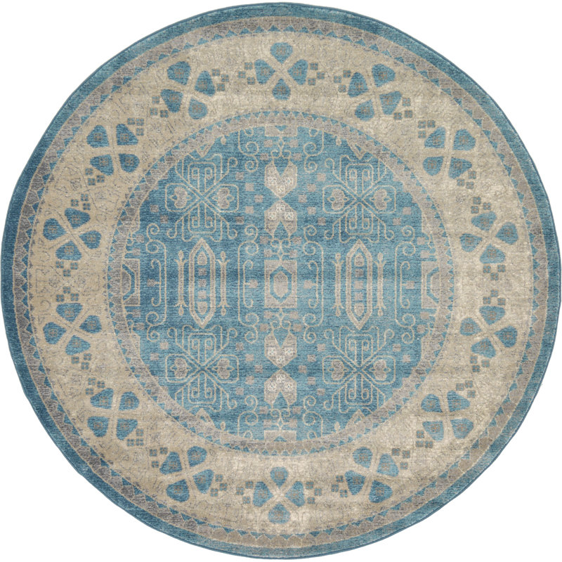 Oriental Indoor Rug, Round 6'1"
