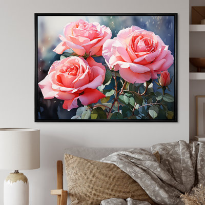 Minimalisme, roses roses, rêve I sur toile