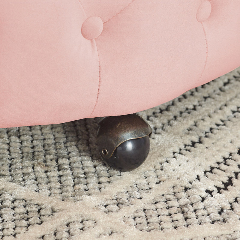 Chaise pivotante en velours, Velours roses