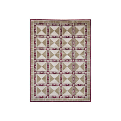 Tapis ivoire en laine noué à la main 10 pi x 13 pi 9 po E6C08C29E9DB45A5AC39026A7A68FF02