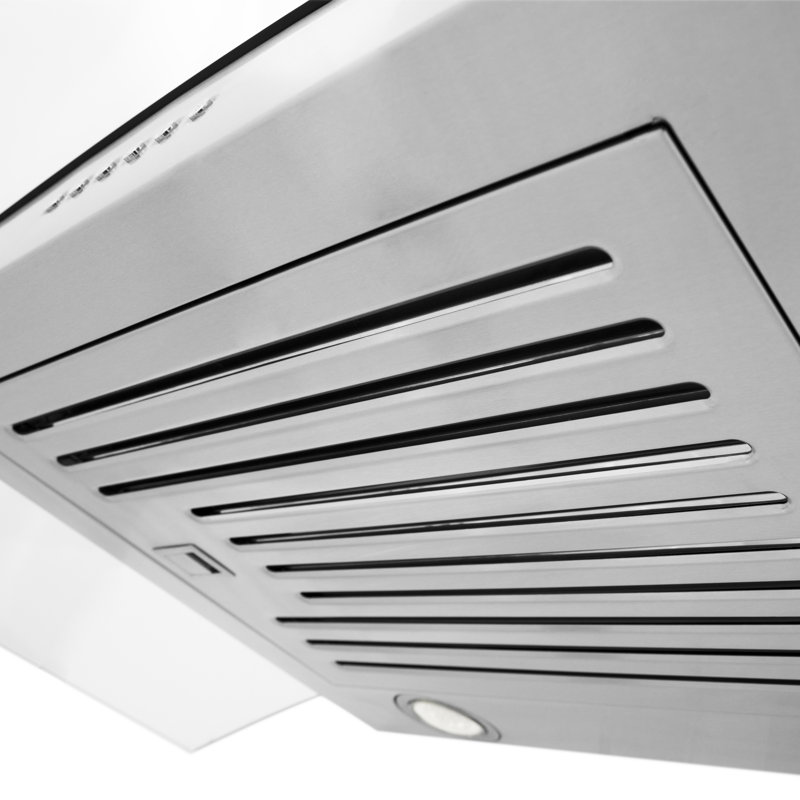 36" 400 CFM Convertible Wall Mount Range Hood in Stainless Steel with Remote Control Included