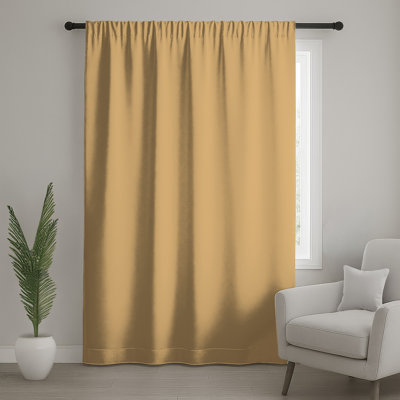 Rideaux de couleur unie beige uni, voilages et voilages unis - 1 panneau