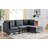 Sectional Sofa with Metal Legs
