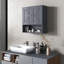 Armoire murale Kleankin Farmhouse, armoire à pharmacie murale avec tablette ouverte et tablette réglable, rangement pour salle de lavage